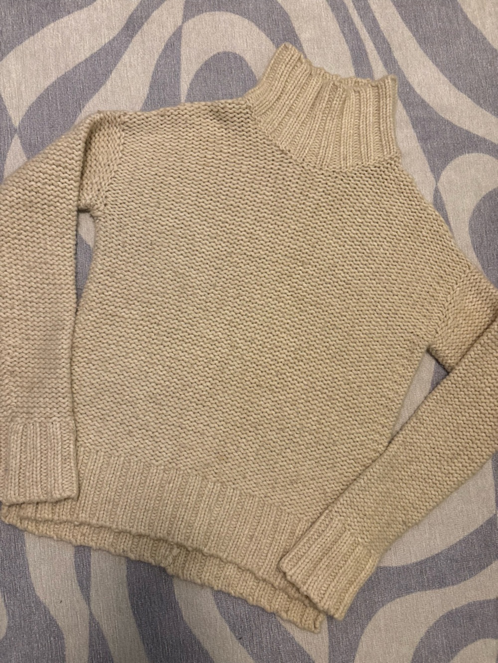 Babaton Cream Chunky Ribbed Knit Sweater